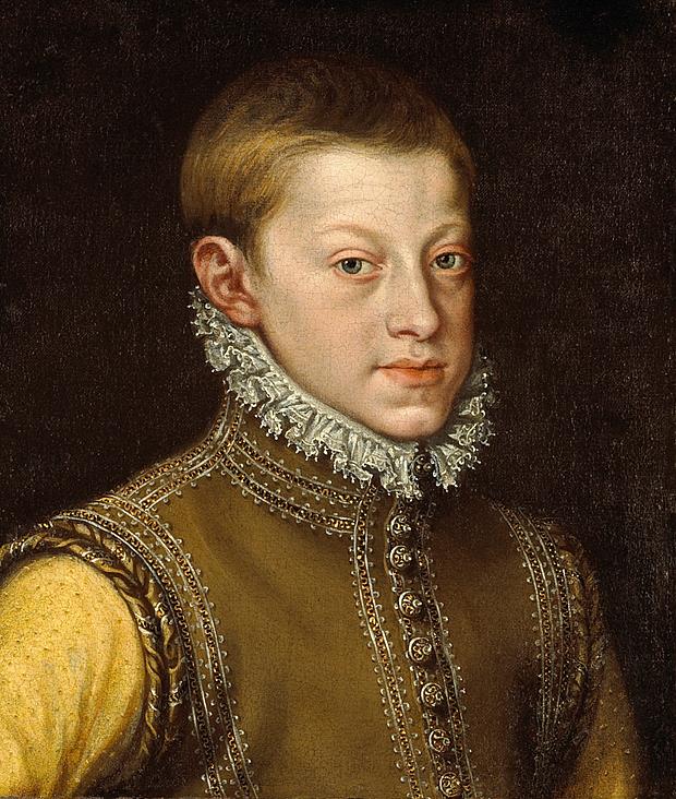 Portrait of Emperor Rudolph II, as a young man, aged approximately 14 ...