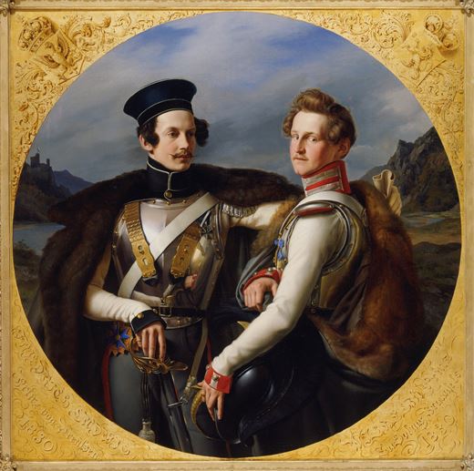 A portrait of Prince Friedrich Wilhelm Ludwig and Wilhelm zu Solms - Braunfels 