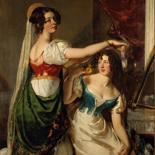 Preparing for a Fancy Dress Ball (Charlotte and Mary Williams-Wynn)