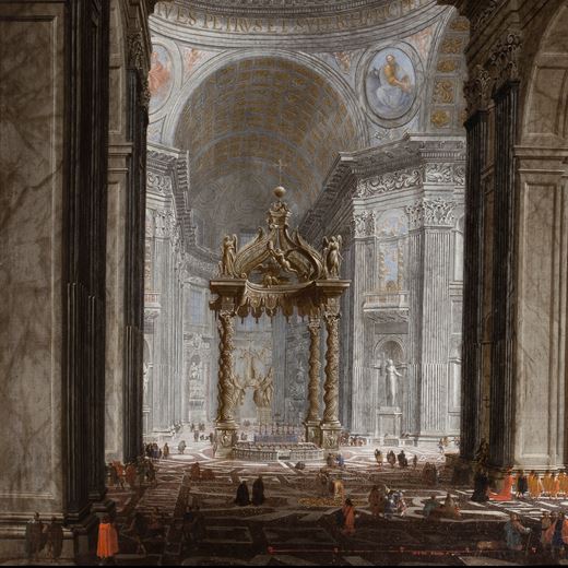 View of the interior of the Basilica of St. Peter's, Rome
